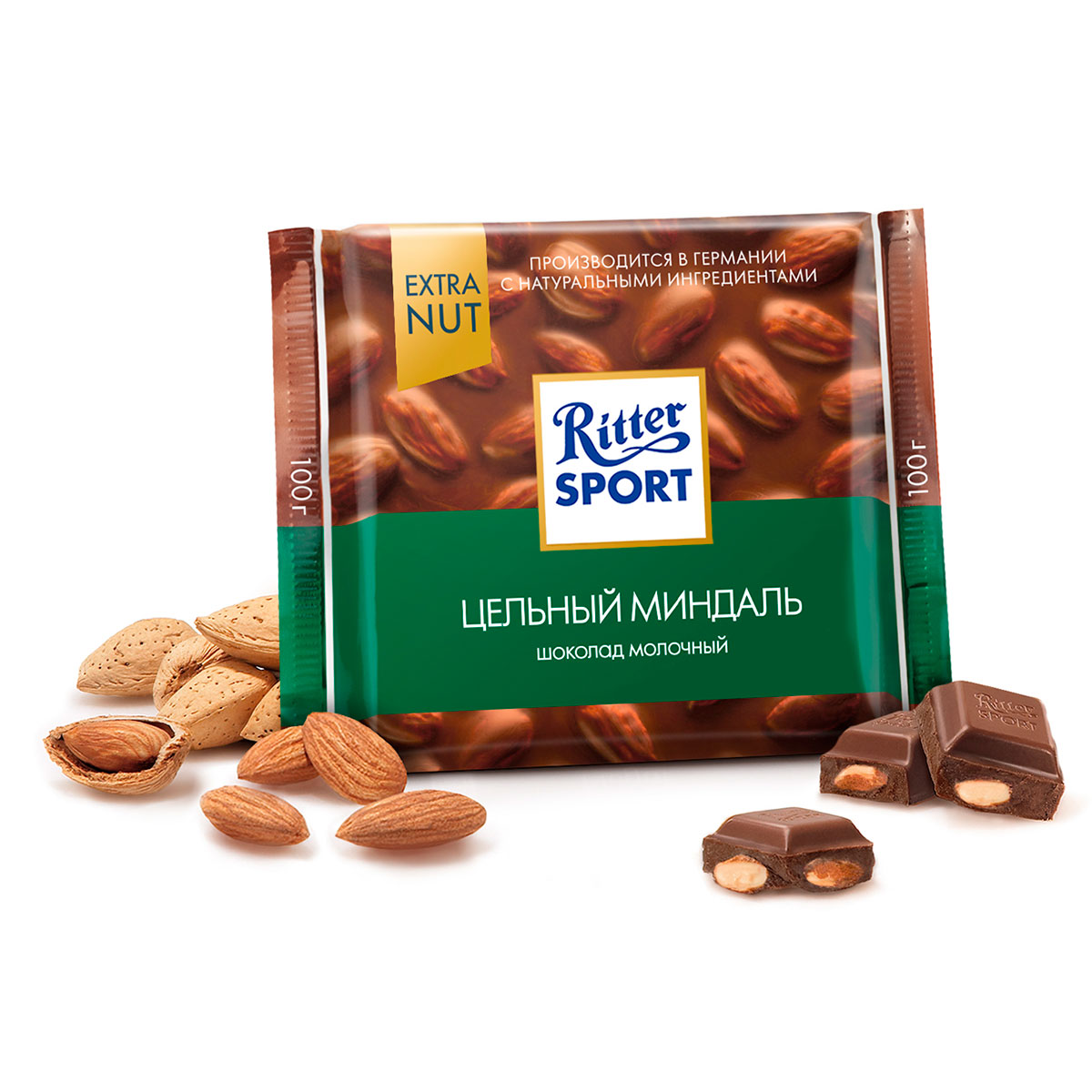 Шоколад Ritter Sport Ром, Изюм, орех молочный